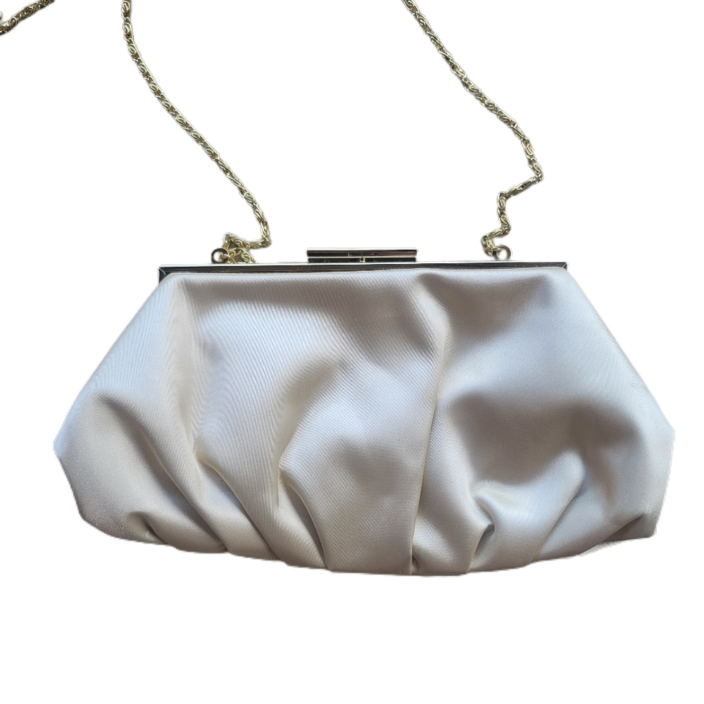 Lulu Townsend Evening Bag Beige Gold Chain Shoulder Bag - Picture 2 of 8
